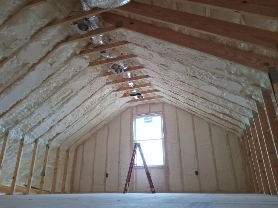 Spray foam roofing application for Crawl Space Insulation project in Beatrice
